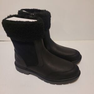Timberland Linden Woods Women’s Black Winter Rain Boots with Cozy Knit Collar